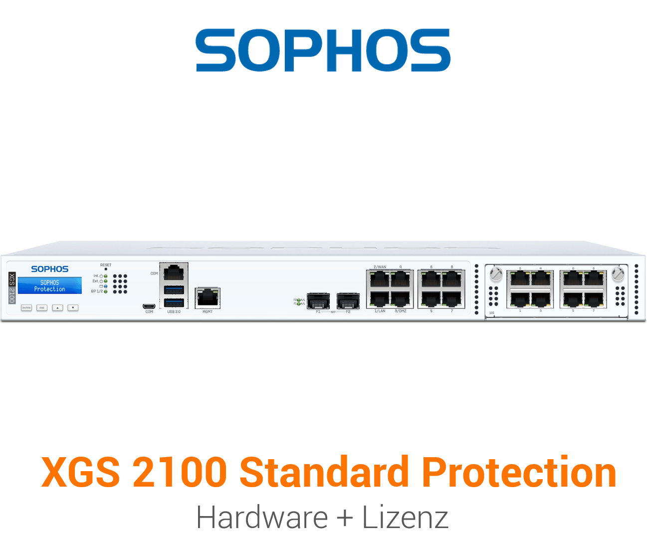 Sophos XGS 2100 Firewall Hardware + Standard Protection Lizenz Vorderseite