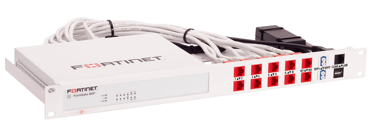 Rack Mount IT Kit für Fortinet FortiGate 80F/81F shielded/industrialized (End of Sale/Life)