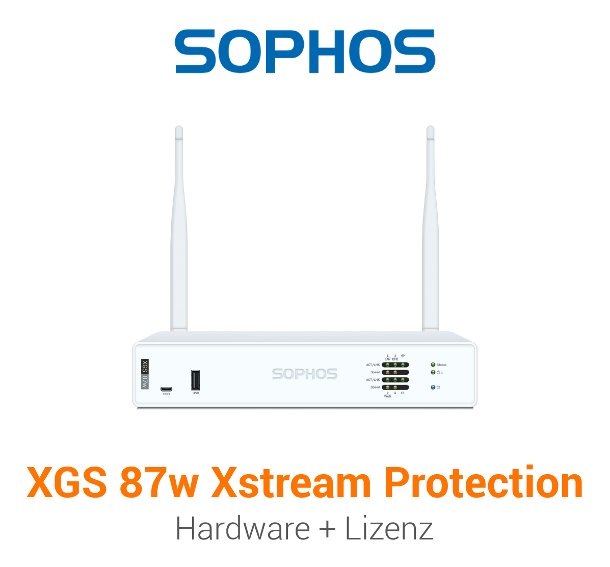 Sophos XGS 87w Firewall Hardware + Xstream Protection Lizenz Vorderseite