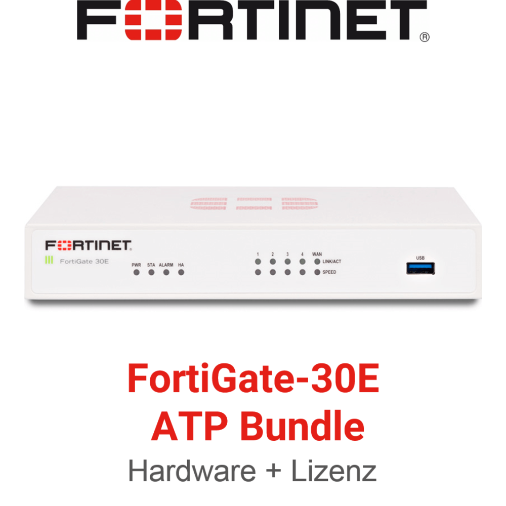 Pacote Fortinet FortiGate FG-30E ATP (FG-30E-BDL-928-12