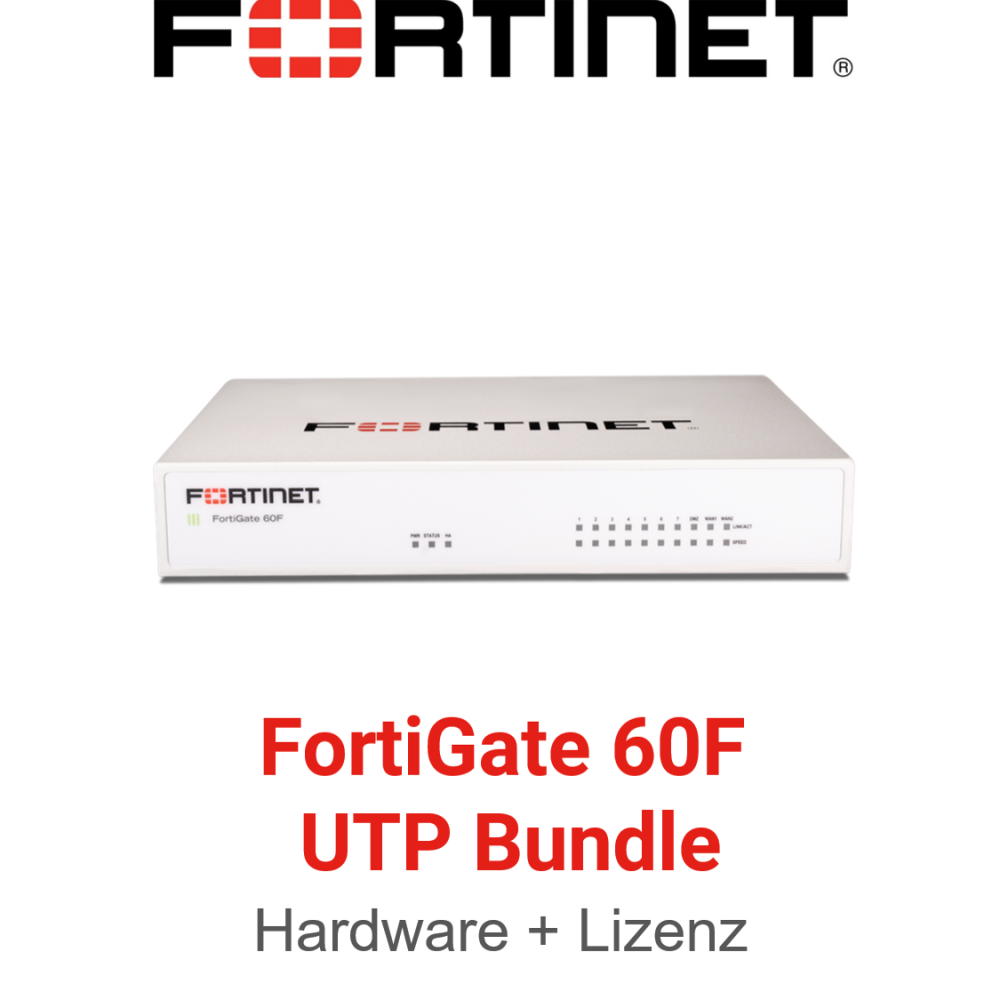 Fortinet FortiGate 60F Firewall Hardware + Unified Threat Protection (UTP) Vorderseite