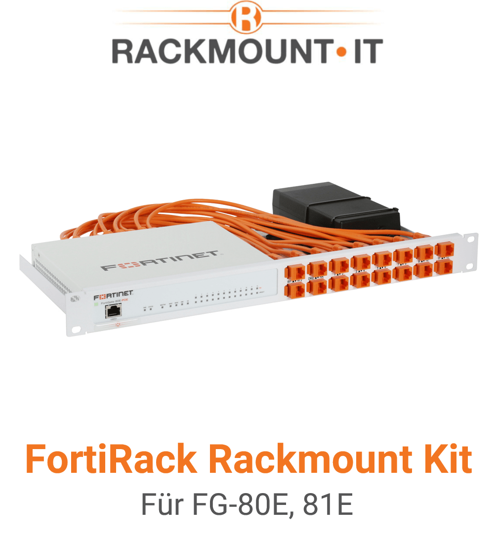 Rack Mount IT Kit für Fortinet FortiGate 80E / 81E shielded/industrialized (End of Sale/Life)