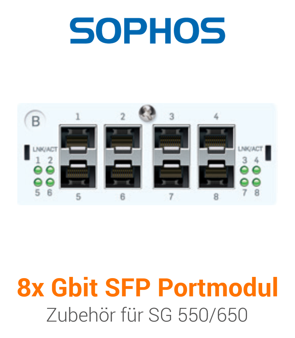 Sophos 8 port GbE SFP FleXi Port module