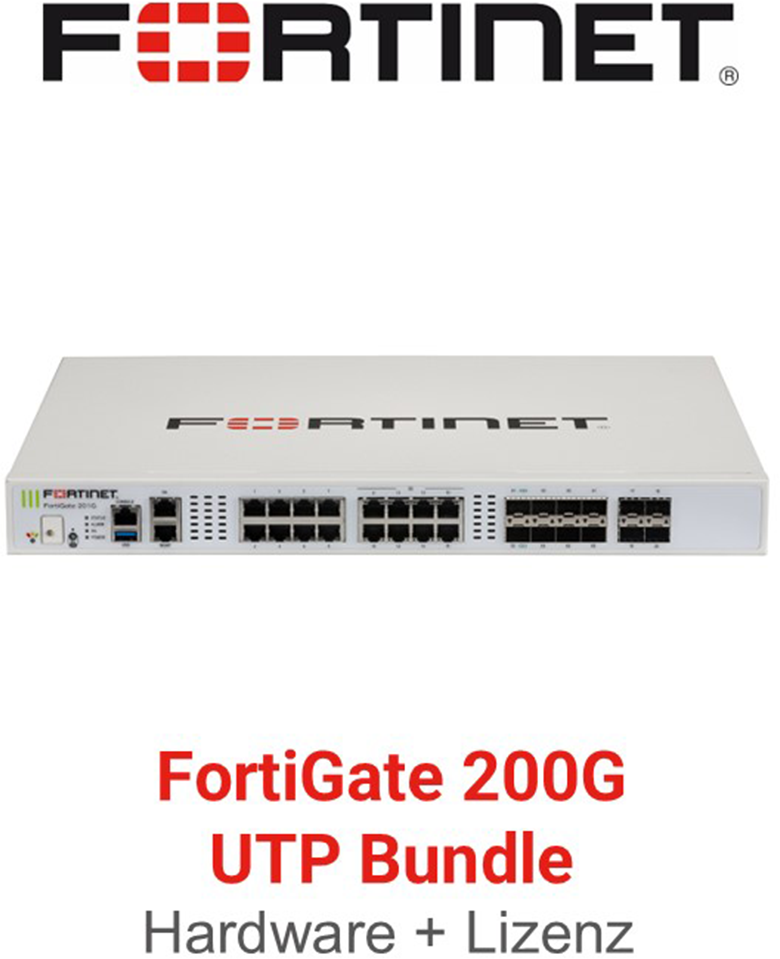 Fortinet FortiGate-200G - UTM/UTP Bundle (Hardware + Lizenz)