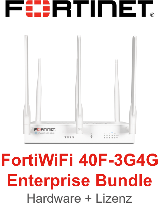Fortinet FortiWifi-40F-3G4G - Enterprise Bundle (Hardware + Lizenz)