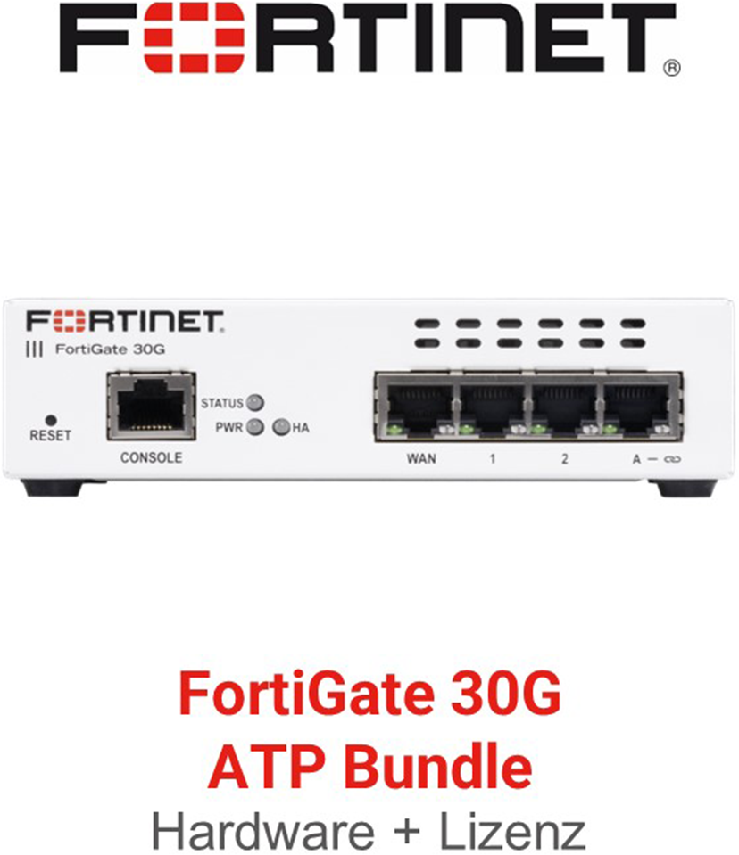 Fortinet FortiGate 30G Firewall Advanced Threat Protection (ATP) Vorderseite