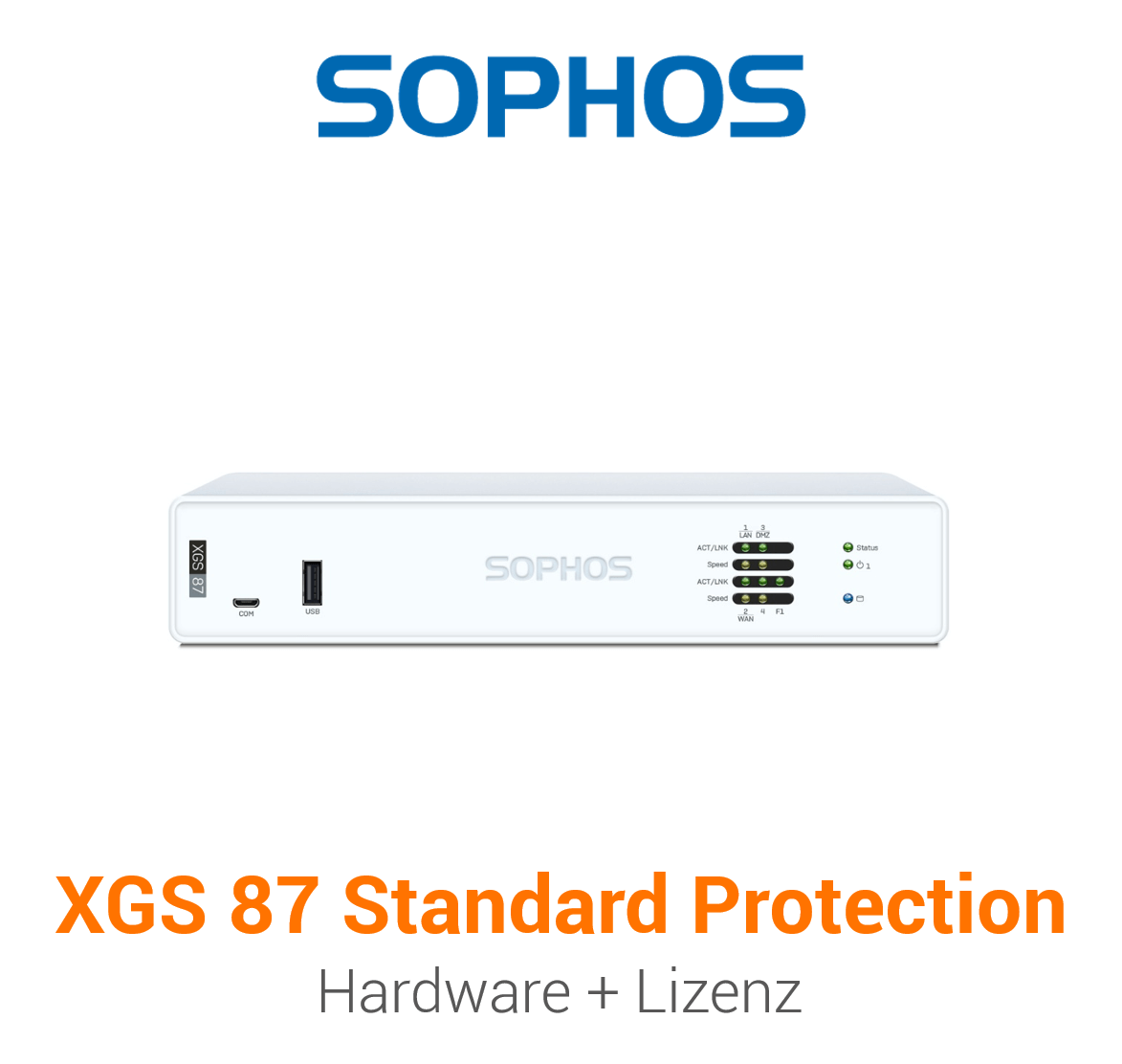 Sophos XGS 87 Firewall Hardware + Standard Protection Lizenz Vorderseite